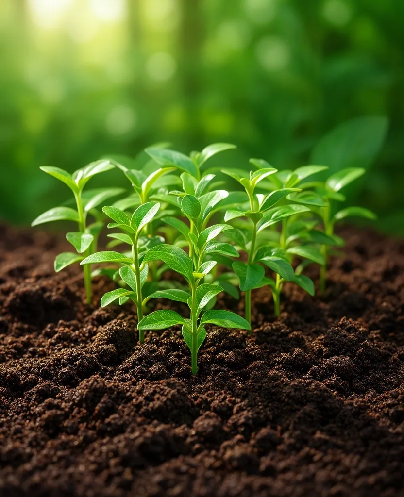Nutrient-rich soil for botanical growth